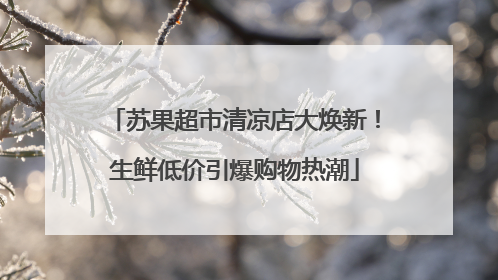 苏果超市清凉店大焕新！生鲜低价引爆购物热潮