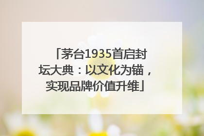 茅台1935首启封坛大典：以文化为锚，实现品牌价值升维