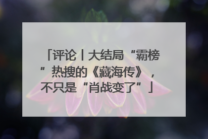 评论丨大结局“霸榜”热搜的《藏海传》，不只是“肖战变了”