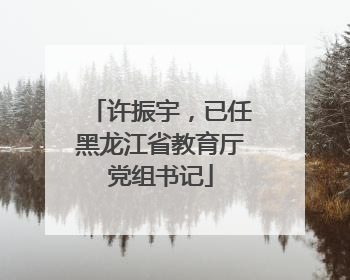 许振宇，已任黑龙江省教育厅党组书记
