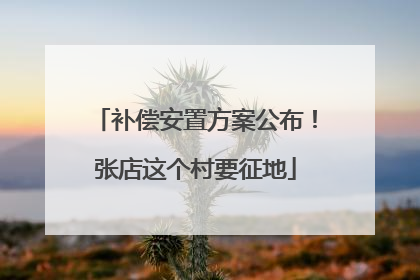 补偿安置方案公布！张店这个村要征地