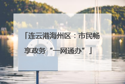 连云港海州区：市民畅享政务“一网通办”