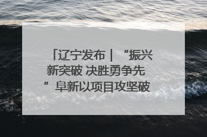 辽宁发布｜“振兴新突破 决胜勇争先”阜新以项目攻坚破解发展瓶颈 经济发展实现良好开局
