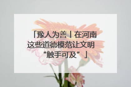 豫人为善丨在河南这些道德模范让文明“触手可及”