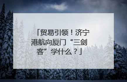 贸易引领！济宁港航向厦门“三剑客”学什么？