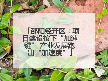 邵阳经开区：项目建设按下“加速键” 产业发展跑出“加速度”