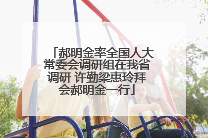 郝明金率全国人大常委会调研组在我省调研 许勤梁惠玲拜会郝明金一行