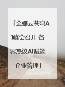 金蝶云苍穹AI峰会召开 各界热议AI赋能企业管理