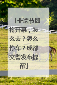 非遗节即将开幕，怎么去？怎么停车？成都交警发布提醒