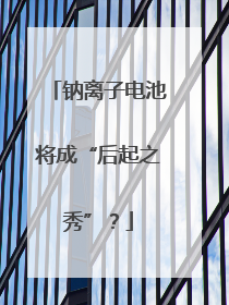 钠离子电池将成“后起之秀”？