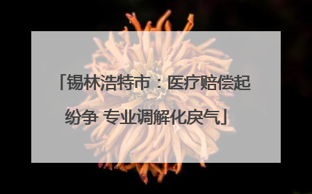 锡林浩特市：医疗赔偿起纷争 专业调解化戾气