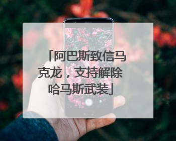 阿巴斯致信马克龙，支持解除哈马斯武装