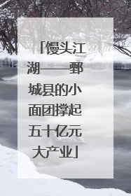 馒头江湖——鄄城县的小面团撑起五十亿元大产业