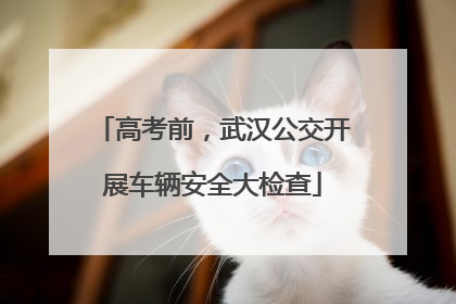 高考前，武汉公交开展车辆安全大检查