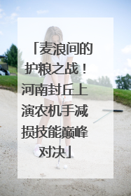 麦浪间的护粮之战！河南封丘上演农机手减损技能巅峰对决