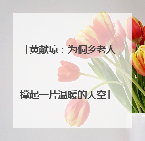黄献琼：为侗乡老人撑起一片温暖的天空