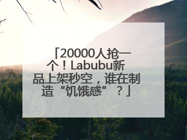 20000人抢一个！Labubu新品上架秒空，谁在制造“饥饿感”？