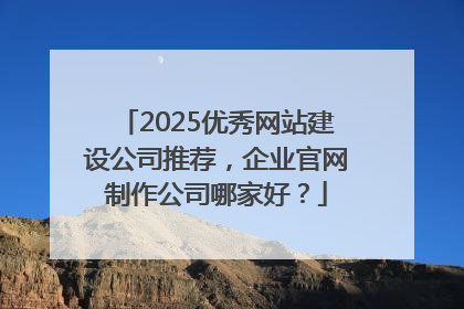 2025优秀网站建设公司推荐，企业官网制作公司哪家好？