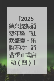 2025德兴提振消费年暨“狂欢盛夏・乐购不停”消费季正式启动（图）