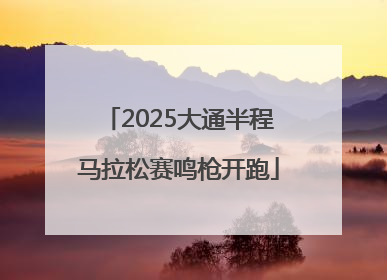 2025大通半程马拉松赛鸣枪开跑