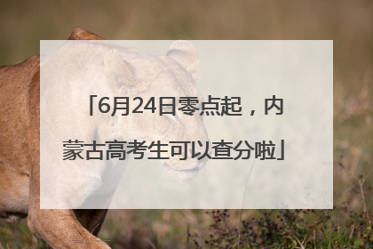 6月24日零点起，内蒙古高考生可以查分啦