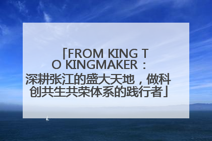 FROM KING TO KINGMAKER：深耕张江的盛大天地，做科创共生共荣体系的践行者